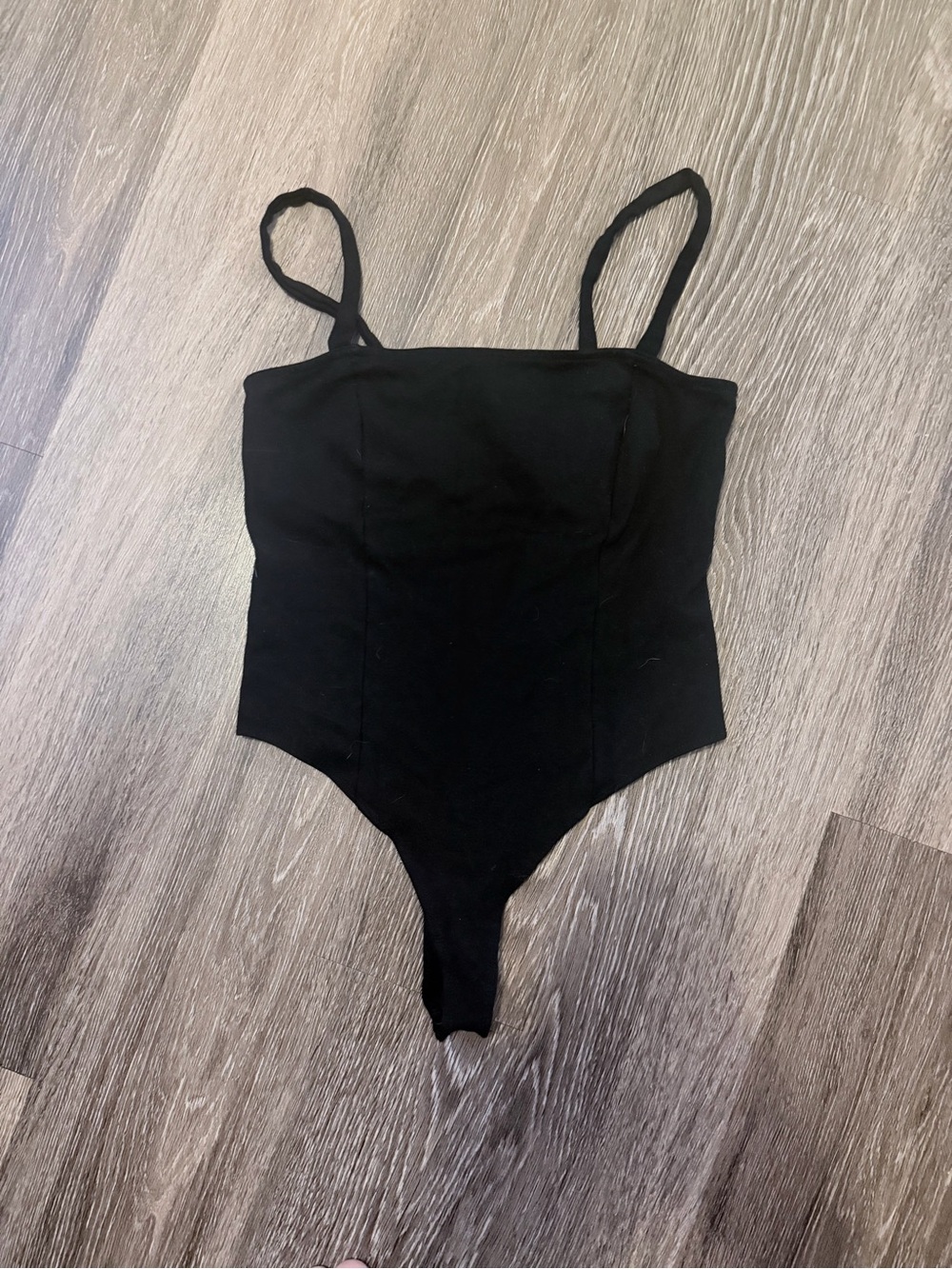 Forever 21 Black Tank Bodysuit with Spaghetti Straps